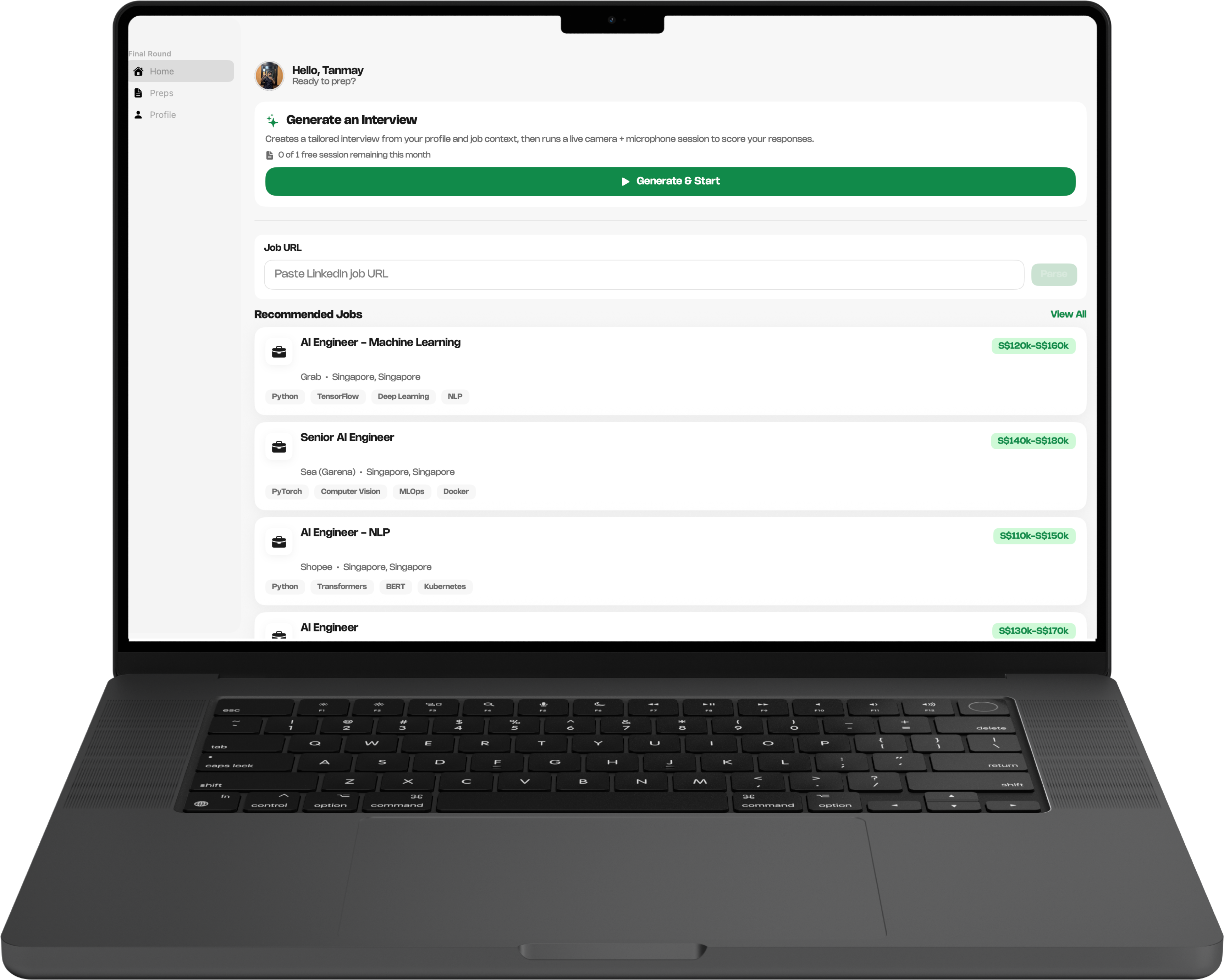 Final Round on Mac - Desktop Experience